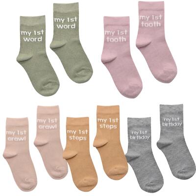 Bambino Babysocken My First Milestones 6-12 Monate 5 Paar Pack