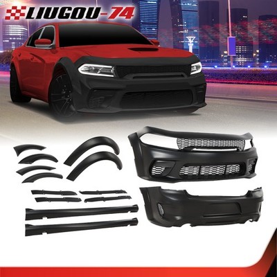 Rear Bumper Cover Fascia Fit For 2015-2023 Dodge Charger w/ Side Vents