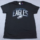 Philadelphia Eagles Shirt Mens Large Black Nfl Football Tee T-Shirt Cotton