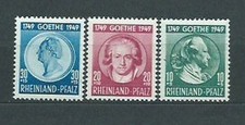 Rhin-Palatinado - Deutsche Postwertzeichen Yvert 45/47 ** Mnh