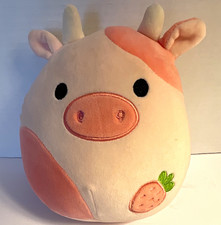 Cow Plush Toy Medium 14-24 in Pink/White Strawberry Patch Washable 2022