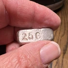 Hand Poured 999 Fine Silver Bar Bullion 25g. Over 3/4 Ounce! ( .8 )