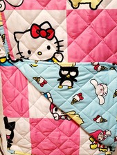 Hello Kitty And Friends Twin Quilted Reversible Blanket Fun Spring Color