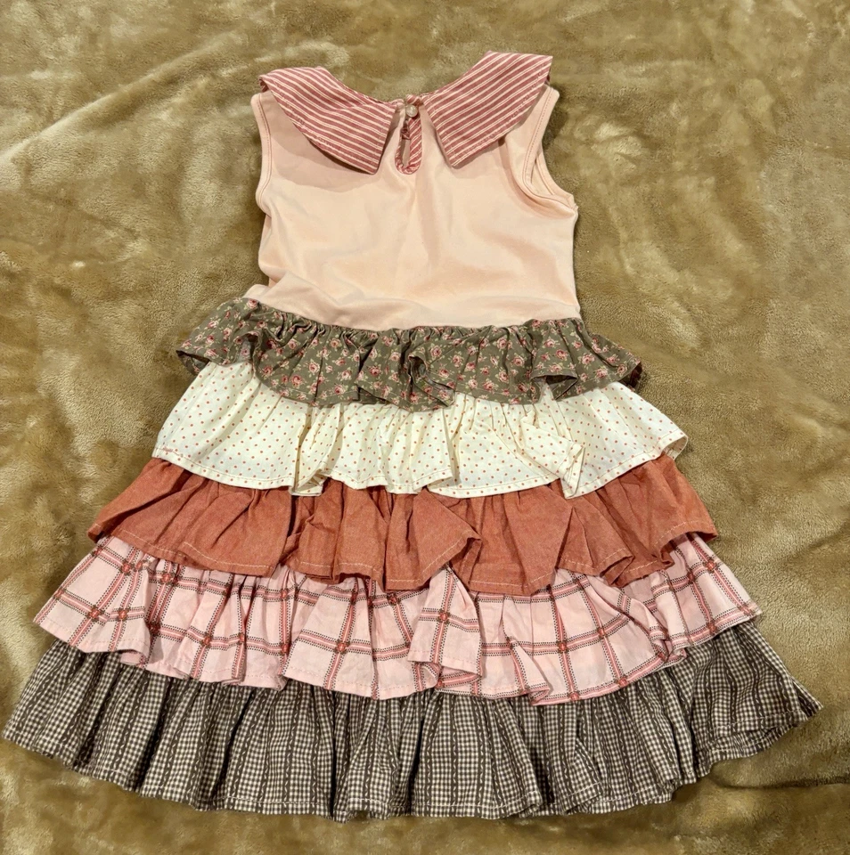 Persnickety Girls  Sz 4 Years Ruffled  Colorful Dress - Image 2 of 3