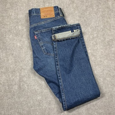Levis 501 ST Big E Premium Denim Jeans Mens 31X32 Slim Taper Selvedge Button Fly