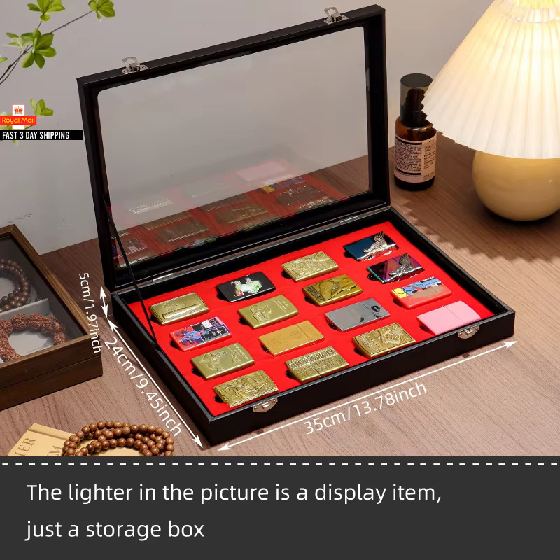 Storage Box, Multi Compartment Lighter Display Rack, Vintage