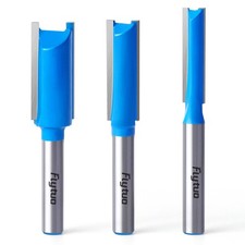 Straight Dado Cut Router Bit 1/4 Shank, 3PCS Double Flute Plywood Straight Cu...