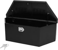 46 In. X 18 In. X 14.5 In. Black Iron Underbody Truck Storage Tool Box w/Lock