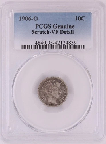 1906-O Barber Dime PCGS VF DETAIL - SCRATCH (B2708)