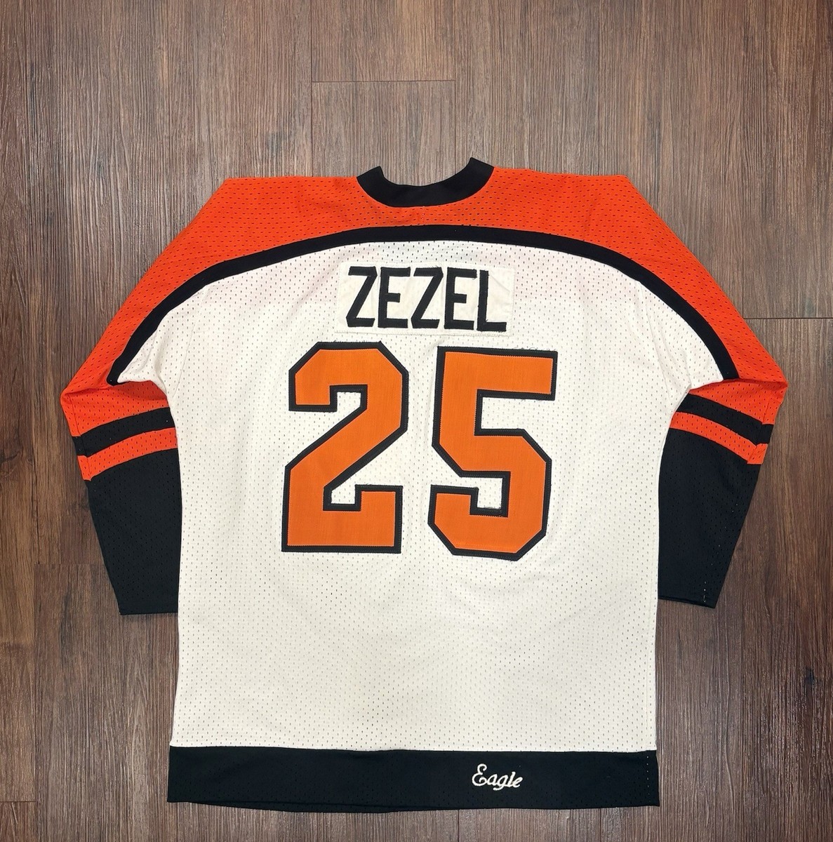 Vtg 80s Peter Zezel #25 Philadelphia Flyers Eagle Sportswear