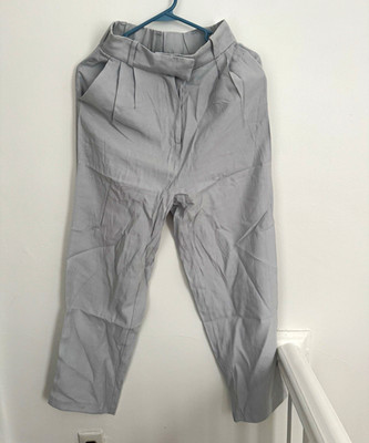 H&M Women s Blue Solid Pants Regular Size 2