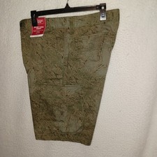 Levi's Strauss Signature Men Sz 32 Green Camo Camouflage Secure Cargo Shorts A4