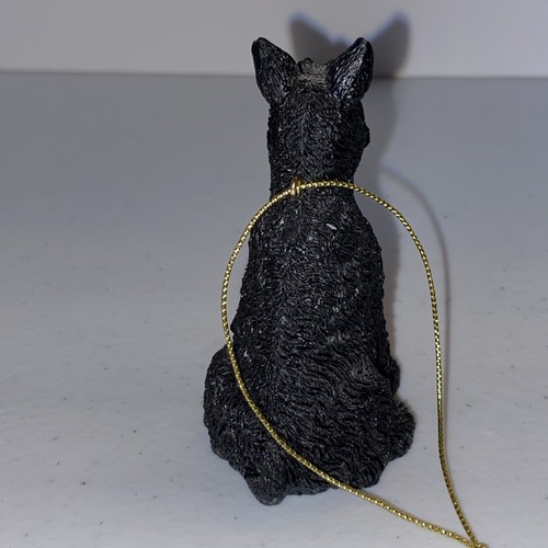 Adorno de Navidad Scottie Terrier negro fundido en arena vintage - Imagen 3 de 6