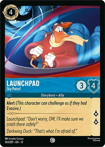 ディズニーロルカナ ダークウィング・ダック＆ランチパッド 242/207 Disney Lorcana Darkwing Duck & Launchpad 242/207 JA•13 Attack of