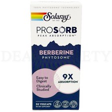 Solaray Berberine Phytosome 9X Absorption and Easy-to-Digest 30 VegCaps