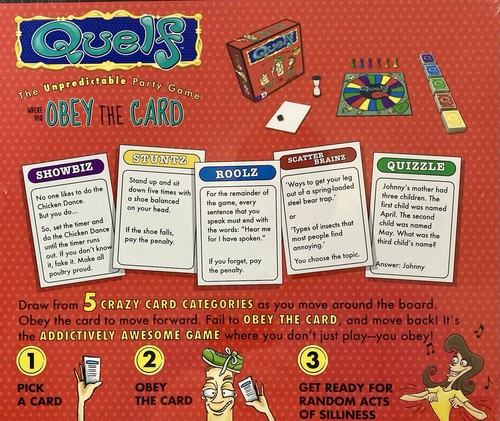 Quelf The Unpredectable Party Game Where You Obey The Card Board Game NUEVO PRECINTADO - Imagen 4 de 10