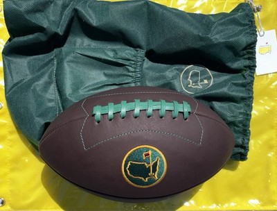 NEW Masters Augusta BERCKMANS PLACE LEATHER BROWN FOOTBALL ~ RARE ~ Members Logo