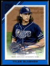 2022 Topps Gallery Veterans Autographs Blue Tyler Glasnow Auto 17/50 #VA-TGL