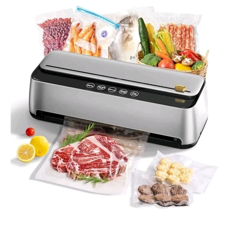 85Kpa Vacuum Sealer Machine for Food, 8-IN-1 Fully Automatic Food Sealer with...