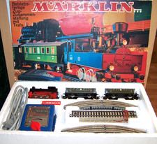 Märklin 2911 Spur H0 Tenderlok + 2 Personenwagen + Schienen + Trafo 6413 in OVP
