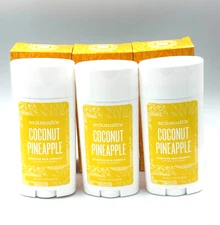 Lot/3 Schmidt's Coconut Pineapple Sensitive Skin Formula Natural Deodorant ~