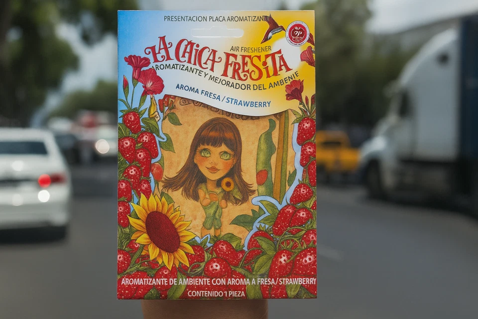 15 pack LA CHICA FRESITA Fresa Strawberry Car Air Freshener Aromatizante Mexico - Image 4 of 4