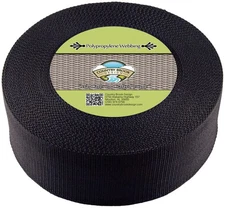 Country Brook Design® 3 Inch Black Heavy Polypro Webbing, 10 Yards