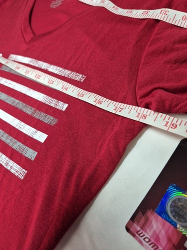 Camiseta roja Colosseum Alabama Crimson Tide para mujer cuello en V grande L nueva con etiquetas #114166 - Imagen 6 de 8