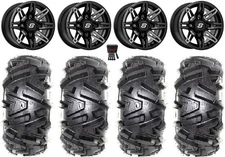 Sedona Rukus 14" Wheels Black +30mm 30" Moto MTC Tires RZR XP 1000 / PRO XP