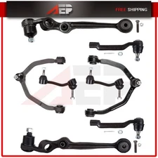 Steering 8pcs Front Control Arms Sway Bars Tie Rods Set for 93-97 Mercury Cougar