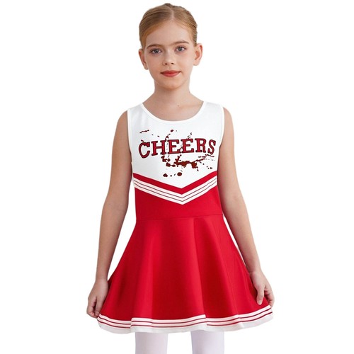 Girl Zombie Costume Big Boy Flying Short Sleeve Halloween Party Jumperdress - Picture 77 of 114