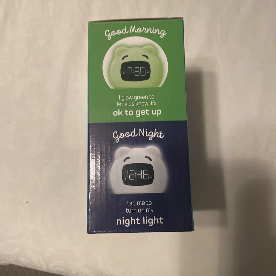 Reloj despertador con luz nocturna/despertador oso dormido para niños | Blanco - Capello | Se vuelve verde Foto 2 de 4