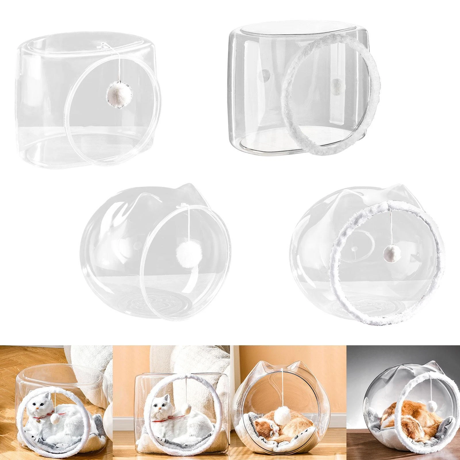Pet Sleeping Bed Dog Nest Washable Portable Comfortable Indoor Cats House for