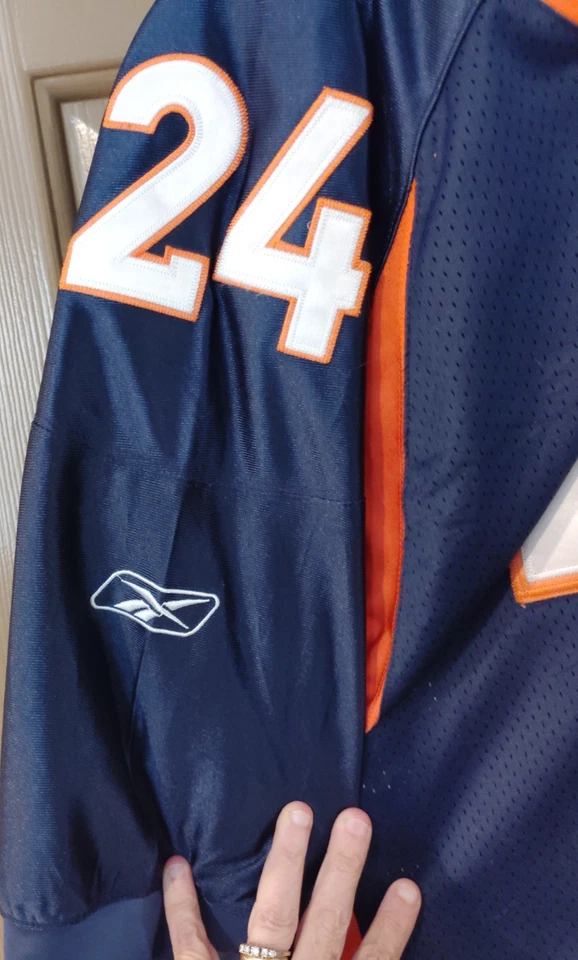 Camiseta de fútbol americano Denver Broncos #24 Champ Bailey NFL talla 54 Reebok Foto 4 de 4