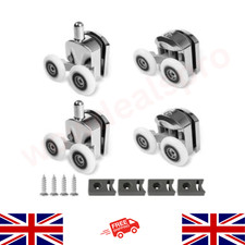 23mm Zinc Alloy Shower Door Rollers Curved Wheels with Anti-Collision Stopper