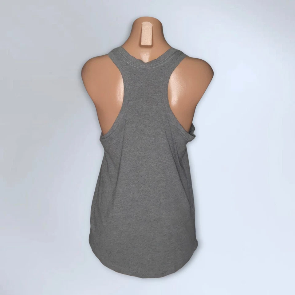 Camiseta sin mangas Victoria's Secret VS ROSA Bling lentejuelas gris talla S espalda deportiva ropa activa Foto 2 de 4