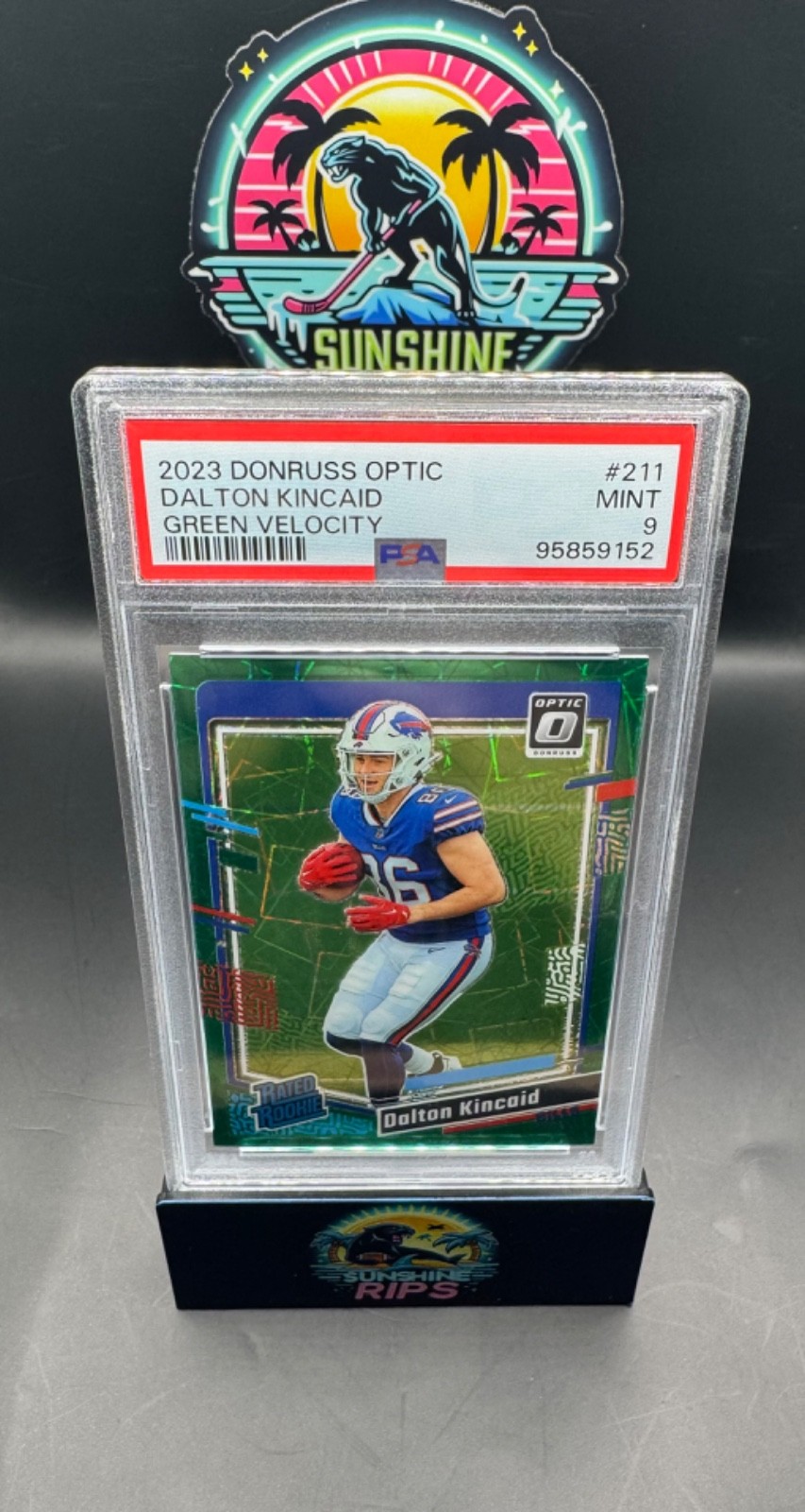 Dalton Kincaid 2023 Dontuss Optic Green Velocity #211 PSA 9