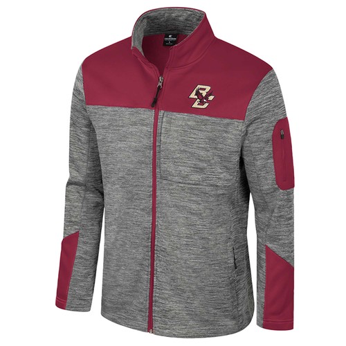 Herren Colosseum grau/rotbraun Boston College Eagles Guard durchgehender Reißverschluss Jacke - Bild 2 von 3