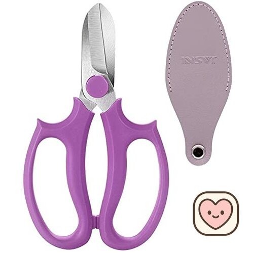 12 Pcs Gardening Scissors Set - Pastel Rainbow Pruning Shears, Stainless Steel Flower Cutters
