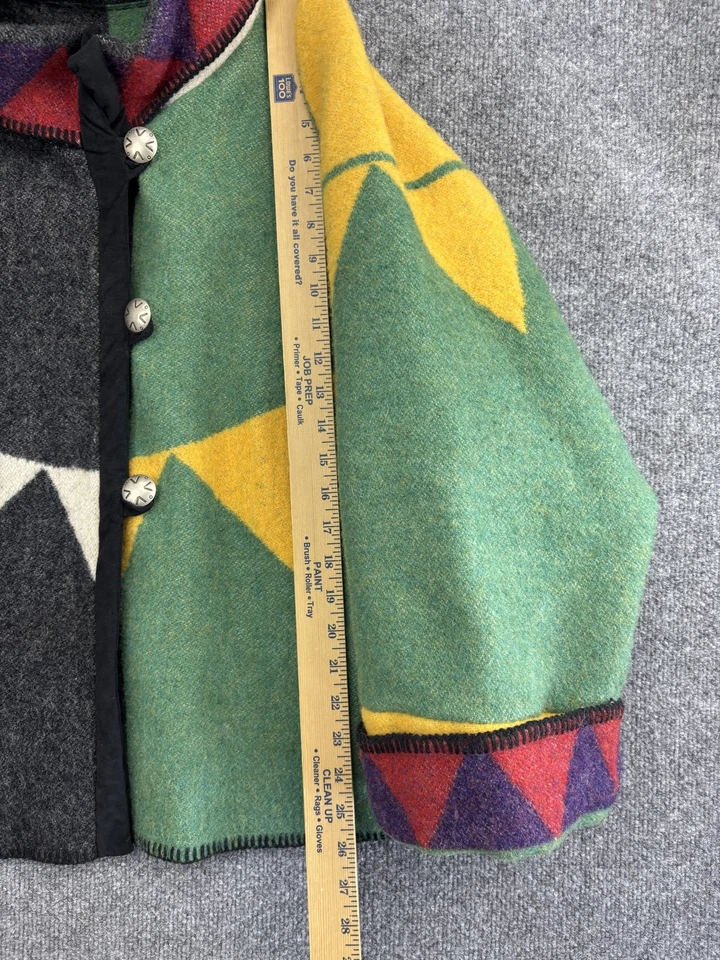 Chaqueta de Lana Aventura Taos Nuevo México Para Mujer S/M Botones Concho Suroeste Foto 4 de 4