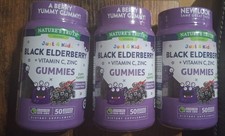 Lot of 3 Nature's Truth Just For 4 Kids Black Elderberry  Vitamin C 50 Gummies