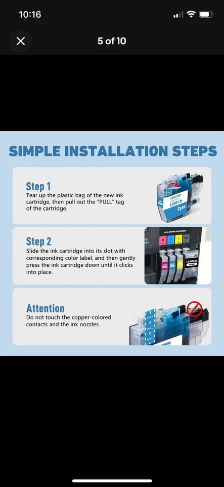 4-Pack LC-401 Ink Cartridge compatible for Brother LC401 MFC-J1012DW MFC-J1170DW - Image 2 of 4