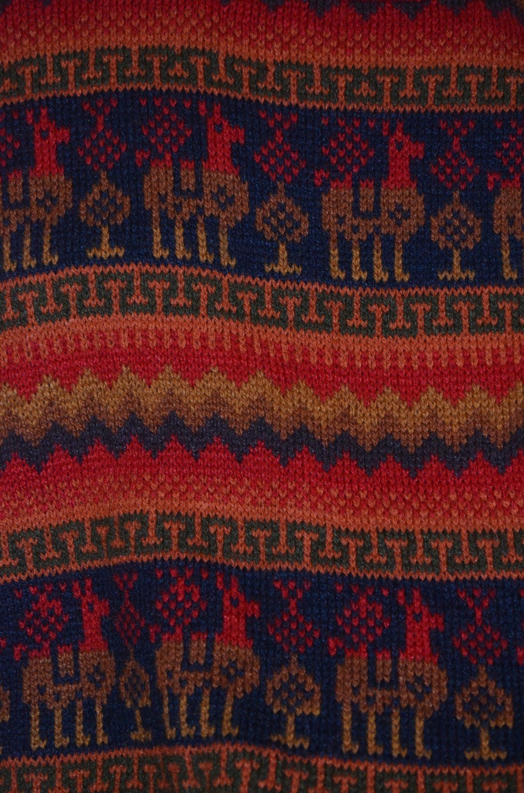 Alpaca Sweater Pullover Hand Knit Multicolor from… - image 7