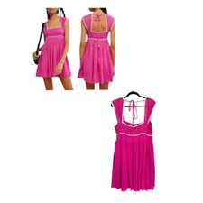 Free People Heartland Mini Dress Pink Size Medium