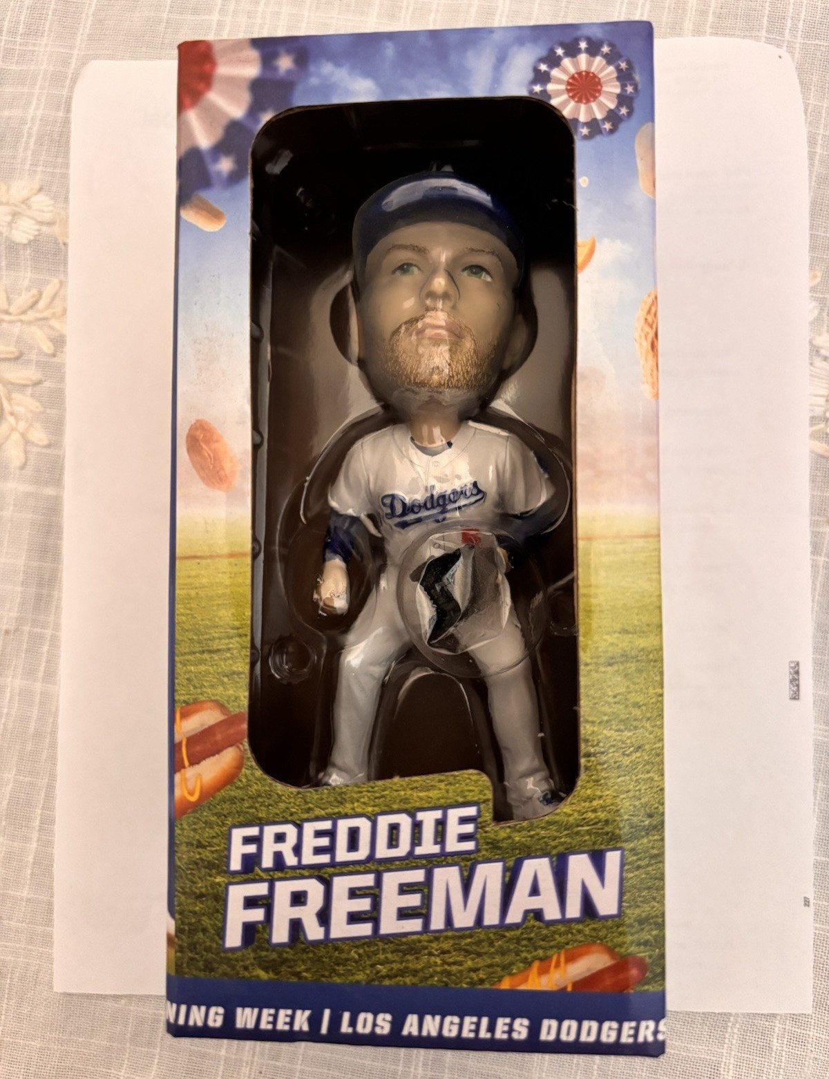 Los Angeles Dodgers Freddie Freeman 2024 Opening Week Exclusive Bobblehead Box
