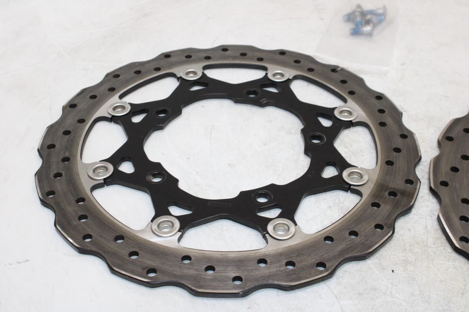 2023 SUZUKI GSXS750 OEM FRONT LEFT RIGHT BRAKE ROTORS DISCS - Image 2 of 4