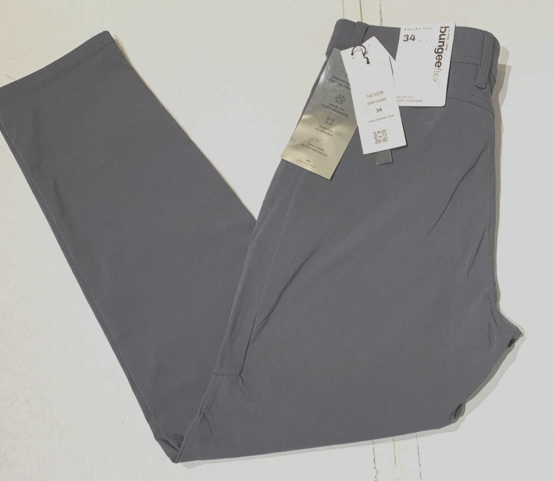 NWT PROJEK RAW Men's bungee flex Classic Fit Comfort Waistband Grey All Size