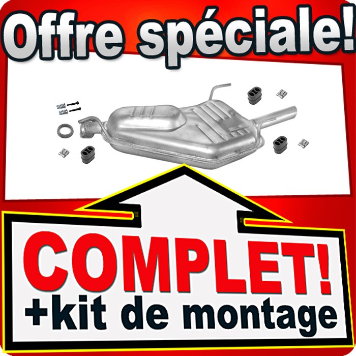 Silencieux arriere Opel Vectra B essence echappement pot arriere 1.6 1.8 2.0 2.2 2.5 2.6