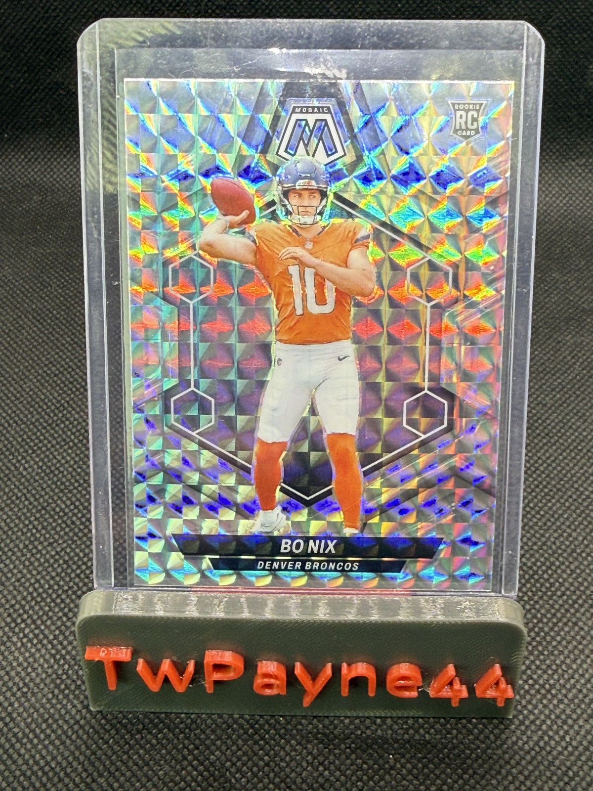 2024 Panini Mosaic - Rookies Bo Nix #312 Silver Prizm (RC)