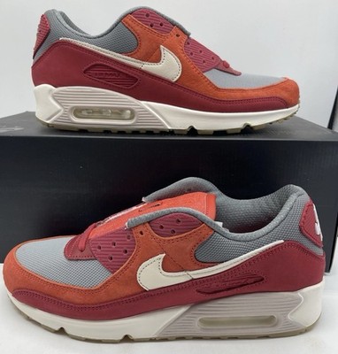 DS 2022 Nike Air Max 90 Premium Gym Red Men s Sz 10.5 DH4621-600 Sneakers